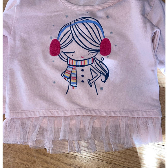 Gap BabyGap Graphic Sweatshirt with Tulle Detail (Size 2T) - Picture 5 of 5